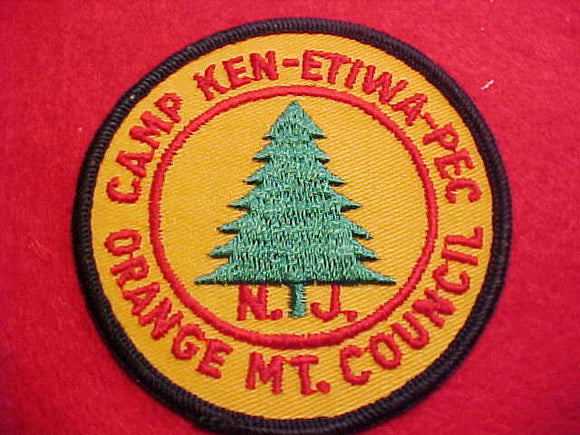 KEN-ETIWA-PEC, ORANGE MOUNTAIN COUNCIL, NO BSA