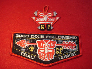 134 S63+X10 Tsali 2008 Dixie Red Border 2-PC Set