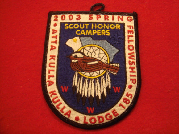 185 eX2003-2 Atta Kulla Kulla, 2003 Spring Fellowship, Scout Honor Campers