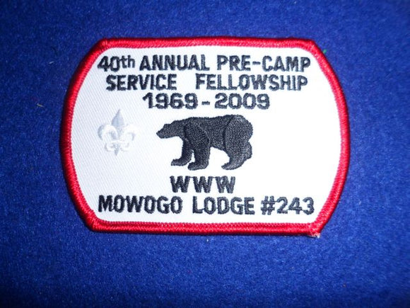 243 eX2009 Mowogo Not in bluebook, 2009 pre-camp.