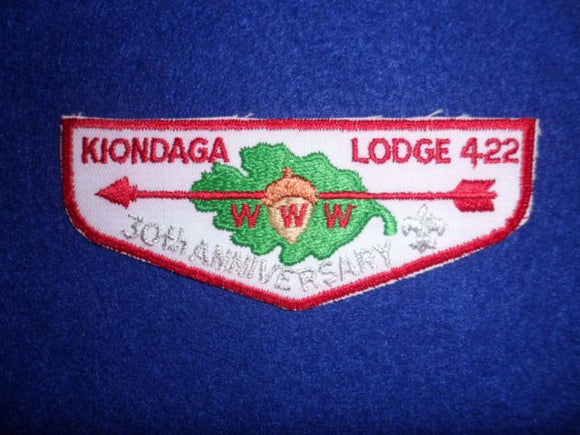 422 F4 Kiondaga, 30th Anniv., cut edge