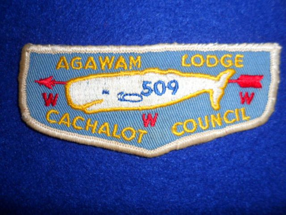 Lodge 509 Agawam F1b First Flap, Lt sewn.