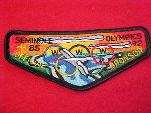 85 S19 seminole,official sponsor, 1992 olympics