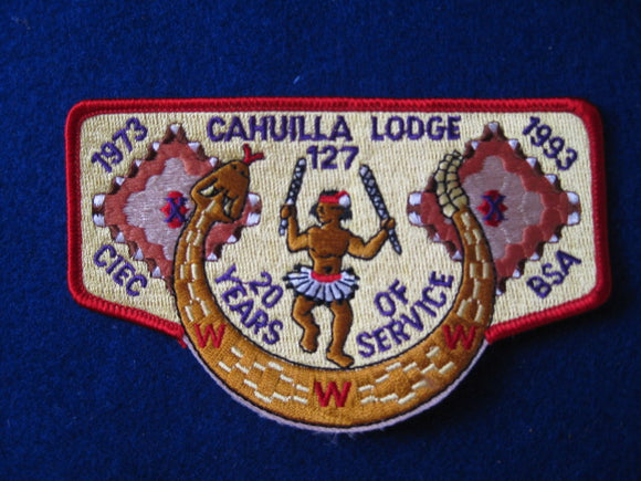 127 S39 Cahuilla,20 Years of Service , Brotherhood