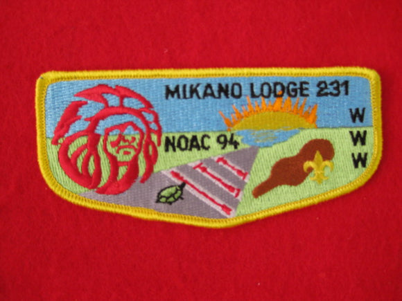 231 S21 Mikano, 1994 NOAC , Yellow Border