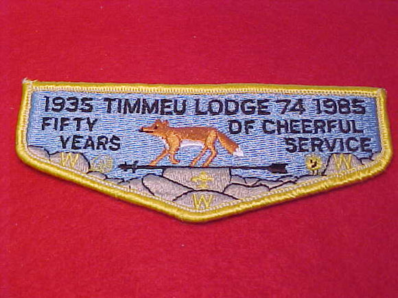 74 S3 Timmeu, 50th Anniv., 1935-1985