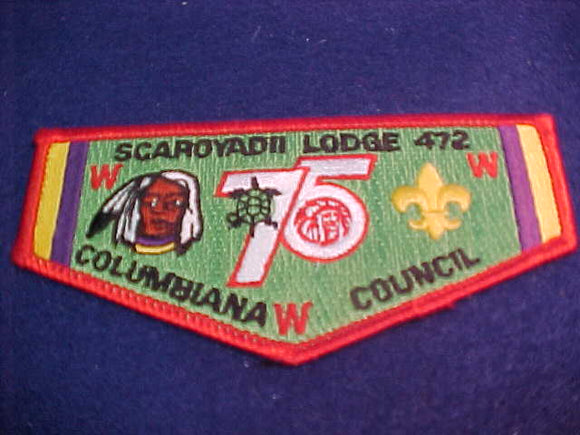 472 S11 Scaroyadii, Columbiana C., OA 75th Anniv.