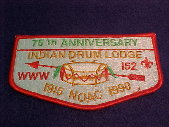152 S11 Indian Drum, 75th Anniv., 1915-1990 NOAC