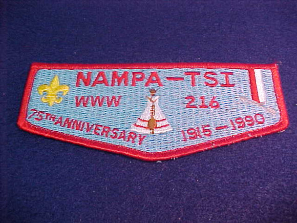 216 S6b Nampa-Tsi, OA 75th Anniv., 1915-1990