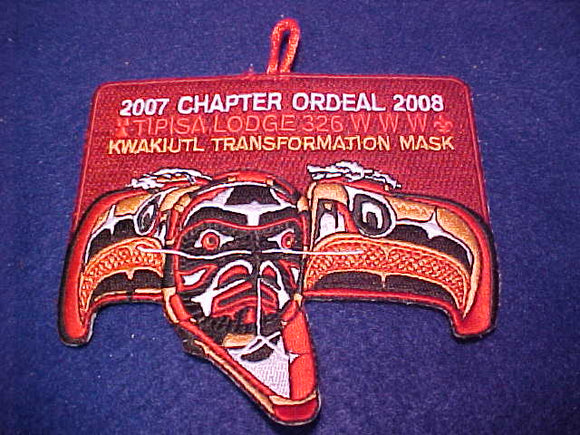 326 eX2009? Tipisa, Chapter Ordeal, 2007-08, Kwakiutl Transformation Mask