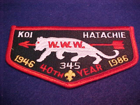 345 Qs1 Koi Hatachie, 40th year, 1946-1986