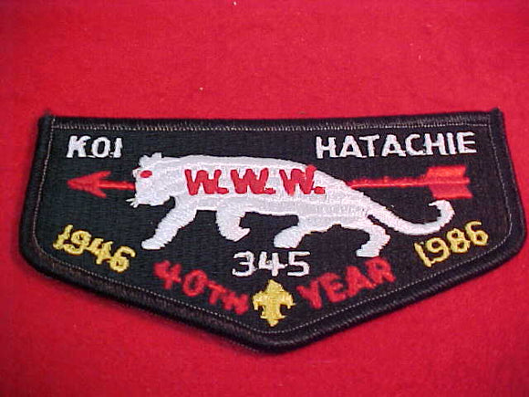 345 Qs5 Koi Hatachie, 40th year, 1946-1986