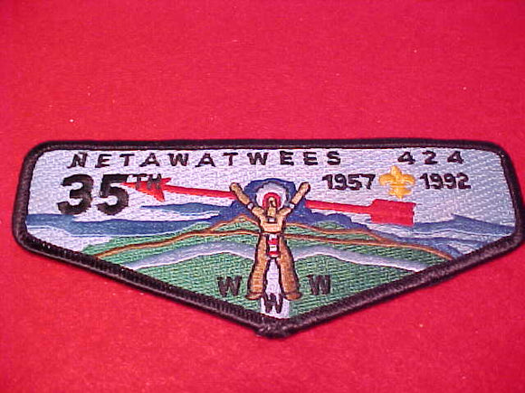 424 S24 Netawatwees, 35th Anniv., 1957-1992