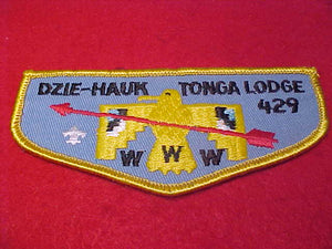429 F6 Dzie-Hauk Tonga, 55x118mm, pellon back