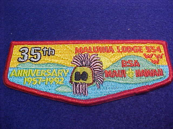 554 S10 Maluhia, Maui, Hawaii, 35th Anniv., 1957-1992