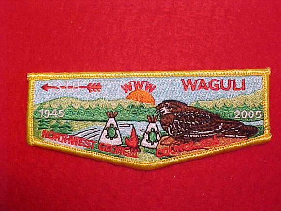 318 S45 WAGULI, 1945-2005 60TH ANN, YELLOW BORDER