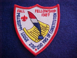 230 EX1987 PELLISSIPPI, 1987 FALL FELLOWSHIP