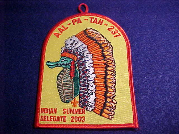 237 eX2003-9 AAL-PA-TAH, 2003 INDIAN SUMMER DELEGATE