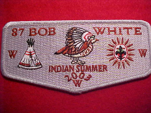 87 S21 BOB WHITE, INDIAN SUMMER, 2003, GRAY BDR.