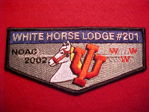 201 S12 WHITE HORSE, NOAC 2002, BLACK BDR.