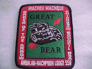 558 X? AHOALAN-NACHPIKIN, MACHEU MACHQUE CHAPTER, CHICKASAW C., "GREAT BEAR"