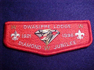 7 S20.5 OWASIPPE, DIAMOND JUBILEE, 1921-1996