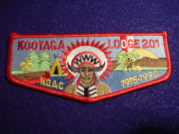 201 S18 KOOTAGA, NOAC 1990, 75TH ANNIV.