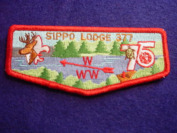 377 S27 SIPPO, 75TH OA, RED BDR.