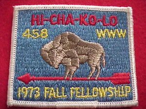 458 eX1973 HI-CHA-KO-LO, 1973 FALL FELLOWSHIP
