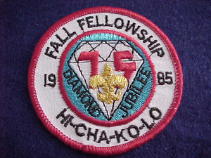 458 eR1985 HI-CHA-KO-LO, 1985 FALL FELLOWSHIP