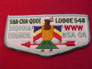 548 S15a SHA-CHA-QUOI, CLOTH BACK