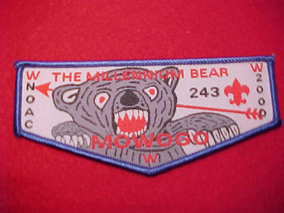 243 W3 MOWOGO, 2000 NOAC, THE MILLENNIUM BEAR, BLUE BDR.