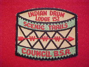 152 X2 INDIAN DRUM, MINT FRONT, GLUE ON BACK