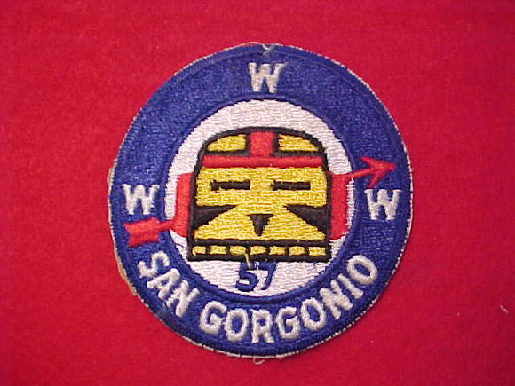 298 eR1957-2 SAN GORGONIO, MINT FRONT, GLUE ON BACK