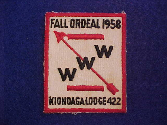422 eX1958-2 KIONOAGA, 1958 FALL ORDEAL