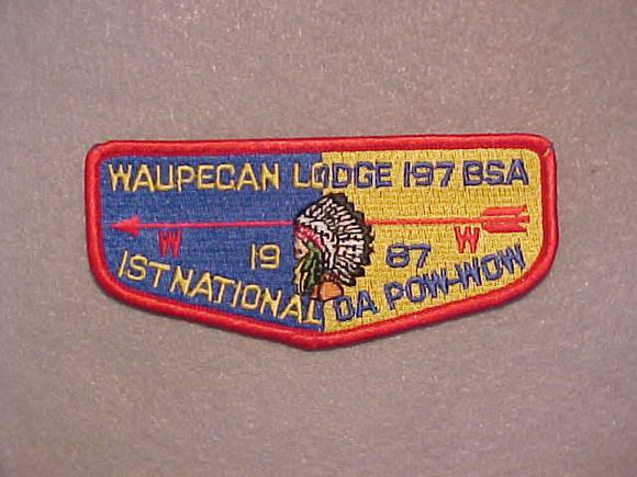 197 S14 WAUPECAN, 1987 1ST NATIONAL OA POW-WOW