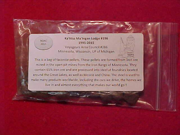 196 KA'NISS MA'INGAN NOAC 2015 TACONITE PELLETS (IRON ORE)