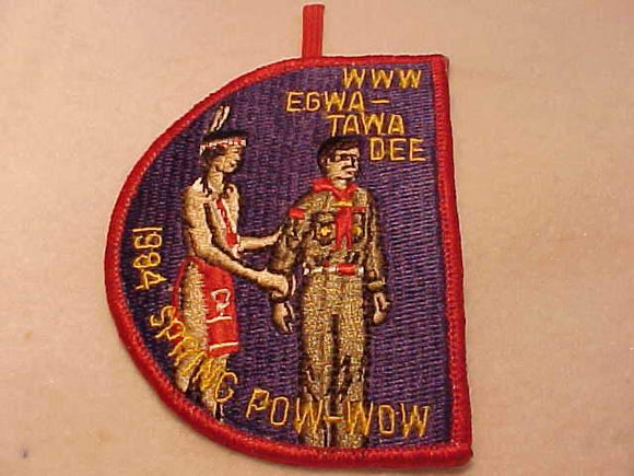 129 eX1984-1 EGWA TAWA DEE, 1984 SPRING POW WOW