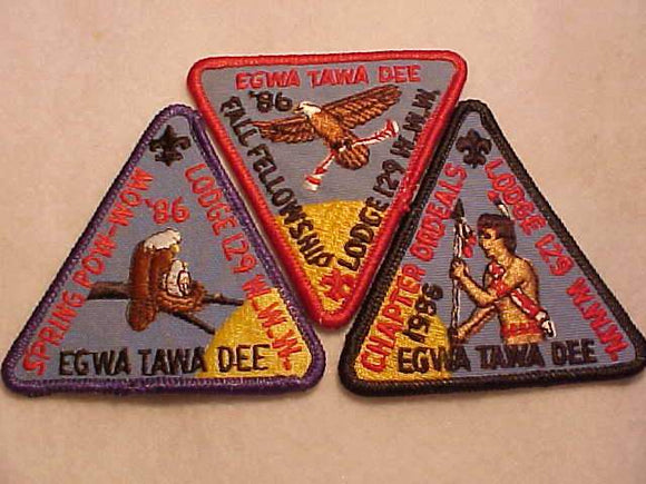 129 eX1986 EGWA TAWA DEE, 1986, 3 PC. ACTIVITY SET