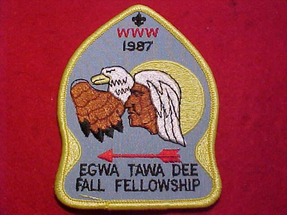129 eA1987-2 EGWA TAWA DEE, 1987 FALL FELLOWSHIP, SUN NEXT TO EAGLE