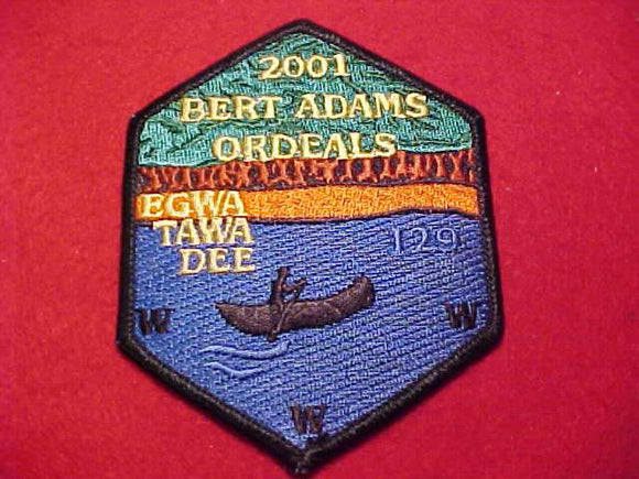 129 eX2001-1 EGWA TAWA DEE, 2001 BERT ADAMS ORDEALS