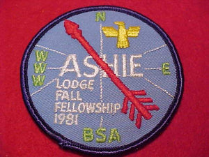 436 eR1981 ASHIE, 1981 FALL FELLOWSHIP