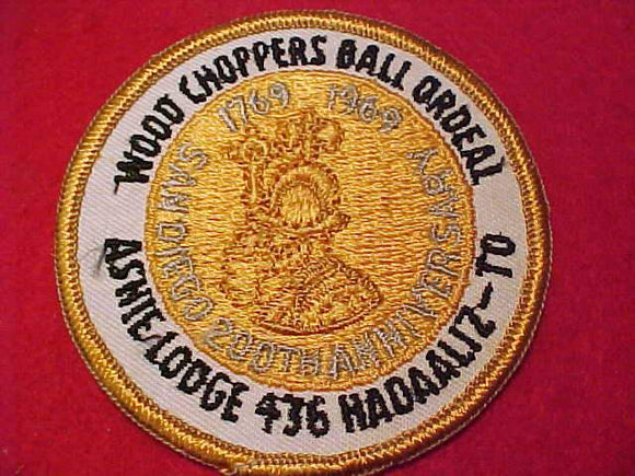 436 eR1969 ASHIE, HADAALIZ-TO, 1969 WOOD CHOPPERS BALL ORDEAL