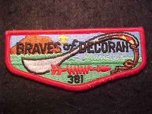 381 S1A BRAVES OF DECORAH, LT. BROWN LOCKSTITCH, PB
