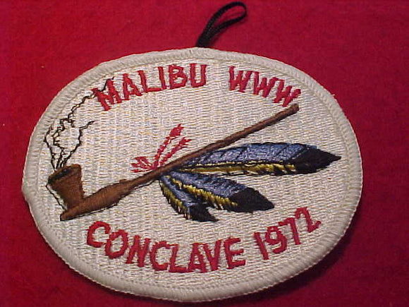 566 EX1972-1 MALIBU, 1972 CONCLAVE, 1ST ACTIVITY PATCH OF THE LODGE