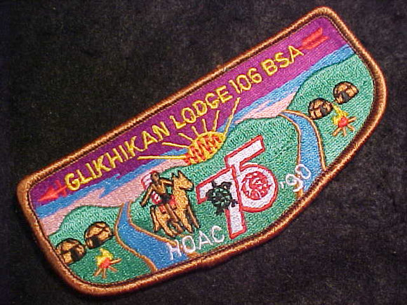 106 S20 GLIKHIKAN, 1990 NOAC/OA 75TH, BROWN BDR.