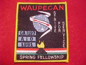 197 EX1991-1 WAUPECAN, 1991 SPRING FELLOWSHIP