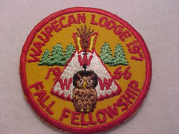 197 ER1966 WAUPECAN, 1966 FALL FELLOWSHIP