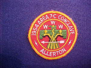 1954 AREA 7-C CONCLAVE,USED,EXCELLENT CONDITION