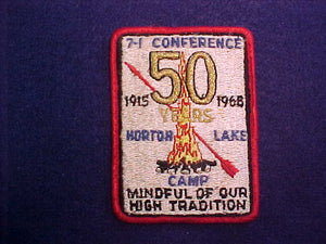 1965 AREA 7-I CONFERENCE,HORTON LAKE CAMP,HOST LODGE 218 CUWE,USED